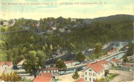 Postcard postmarked 1913 showing Lawrenceville. Many of the houses are still with us and visible from the trestle.