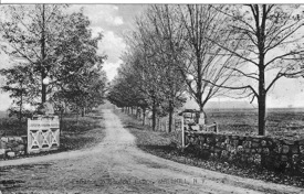 Postcard circa 1910 of Borden estate entrance. credit Collection of Vivian Yess Wadlin